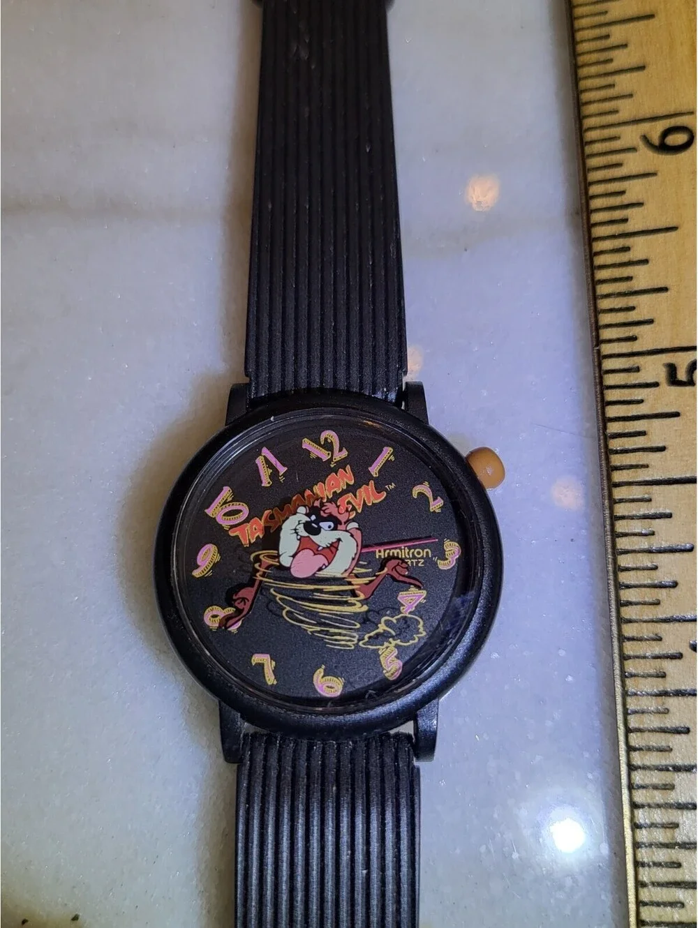 Vtg 1994 Armitron Watch Warner Bros Taz Tazmanian Devil Running NEW battery EUC